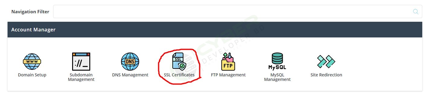 Activate SSL Certificate Screenshot 1
