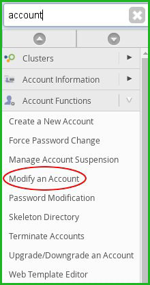 Modify Account